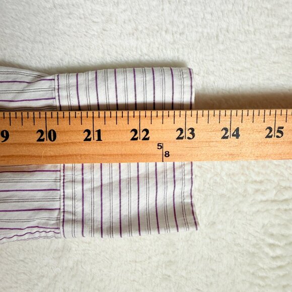 Gap‎ Fitted Womens Button Down Purple Stripped Buisness/Office wear Size 10 - Picture 7 of 7